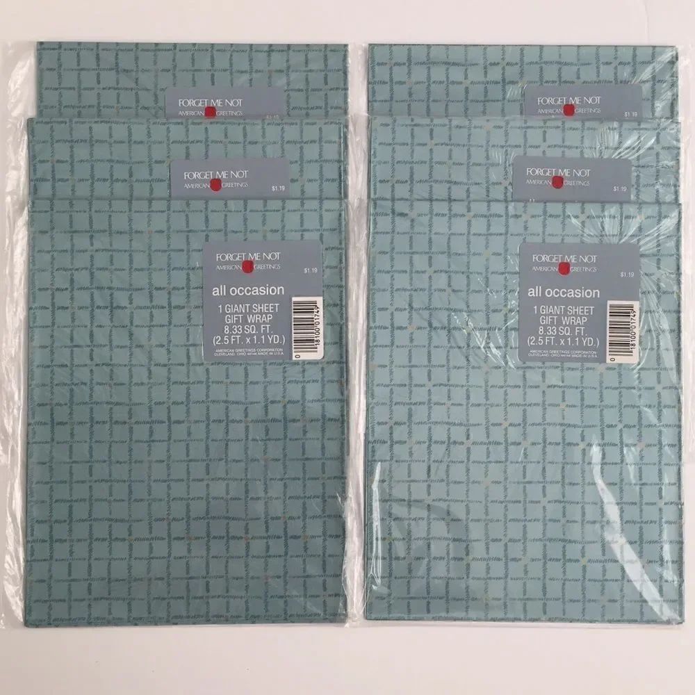 Vintage Forget Me Not American Greetings All Occasion Giant Sheet Gift Wrap